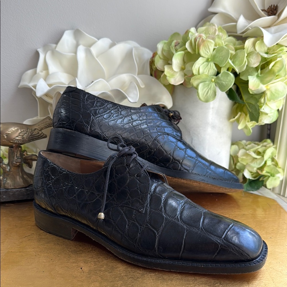 RARE EXOTIC! Mauri Italy Genuine Alligator Derby’s for City Slickers